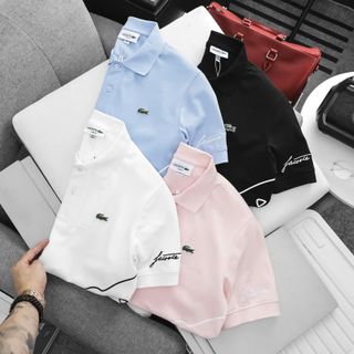 Polo cá sấu New nam.  Mẫu áo cổ bẻ chất cá sấu pique 2c.