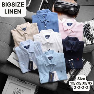 Sơ mi tay ngắn nam. BIGSIZE  LINEN  vải chánh phẩm , đồng chất.