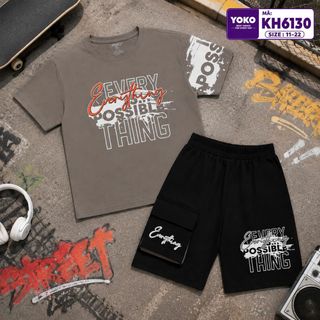 [Sỉ ri] - Bộ đồ Everything Posible Cotton 100% Tay ngắn, quần short size Cồ dành cho bé trai Yoko- Y6131 giá sỉ - giá bán buôn
