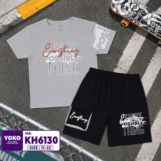 [Sỉ ri] - Bộ đồ Everything Posible Cotton 100% Tay ngắn, quần short size Cồ dành cho bé trai Yoko- Y6131 giá sỉ - giá bán buôn