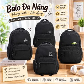BALO A6005 – THIẾT KẾ FULL ĐEN, SIÊU RỘNG CHO HỌC SINH & SINH VIÊN