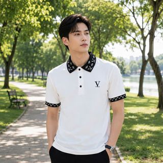 bán hàng ko cần vốn - hàng có số lượng lớn - áo trắng thêu v bo dệt cao cấp