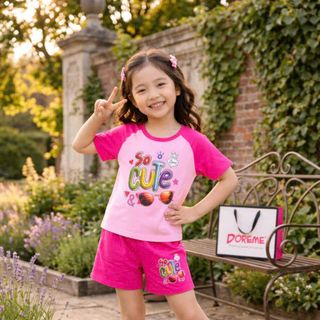 [Sỉ ri] - Bộ đồ So Cute Cotton 100% Tay ngắn, quần short size Nhí dành cho bé gái Doreme - D6078 giá sỉ - giá bán buôn