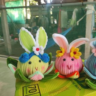 Lồng đèn thỏ xinh bằng kẽm nhung _ món quà ý nghĩa cho trẻ em