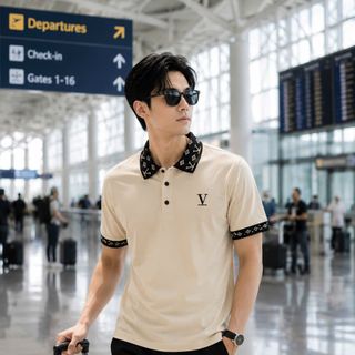 bán hàng ko cần vốn - hàng hóa để chúng tôi lo - áo be thêu v cổ bo dệt cao cấp