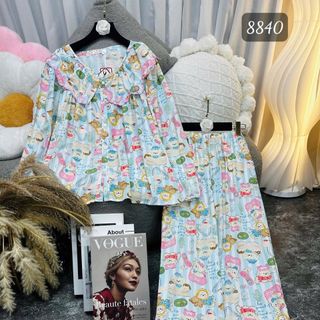 BỘ TOLE DÀI CỔ BÈO THÊU VIỀN CAO CẤP LONA (8840)