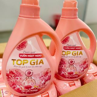 Combo 2 Can Nước Giặt TOPGIA - Can 2L Hương Vườn Ngọt Ngào & Vườn quyến rủ Đánh Bay Vết Bẩn, Lưu Hương Bền Lâu