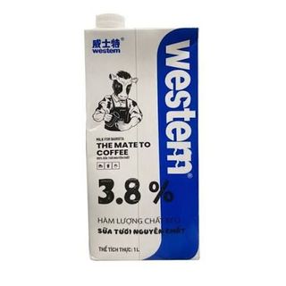 Sữa Tươi Western Độ béo 3.8% - Hộp 1L Chuyên Dùng Cho Pha Chế