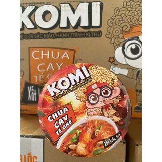 Mì Ly chua cay té ghế KoMi - Thùng mỳ 24 ly x 60g