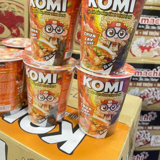 Mì Ly chua cay té ghế KoMi - Thùng mỳ 24 ly x 60g