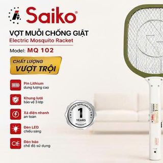 VỢT MUỖI CHỐNG GIẬT SAIKO MQ-102