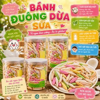 BÁNH ĐUÔNG DỪA SỮA 500G - ĂN MỘT MIẾNG LÀ NHỚ MÃI HƯƠNG VỊ QUÊ
