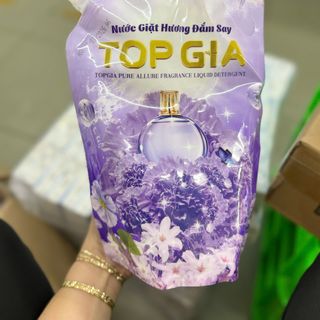 COMBO 6 túi Nước Giặt Xả TopGia Hương Đắm Say - Túi1 Lít Làm Sạch Vết Bẩn, Dịu Nhẹ Lành Tính, Lưu Hương 72H