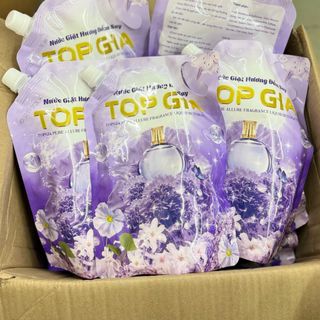 COMBO 6 túi Nước Giặt Xả TopGia Hương Đắm Say - Túi1 Lít Làm Sạch Vết Bẩn, Dịu Nhẹ Lành Tính, Lưu Hương 72H
