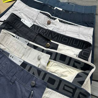 Sọt khaky UNDER nam, co giãn. Phom slim , chấm trên gối.