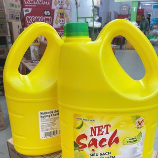 Nước rửa chén Net siêu tiêt kiệm hương chanh - Can 3,8 lít