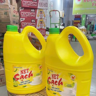 Nước rửa chén Net siêu tiêt kiệm hương chanh - Can 3,8 lít