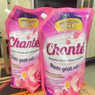 Nước giặt xả Chanté Ohara cao cấp 8 trong 1 - Túi 3,05kg Hương hoa hồng pháp