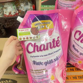 Nước giặt xả Chanté Ohara cao cấp 8 trong 1 - Túi 3,05kg Hương hoa hồng pháp