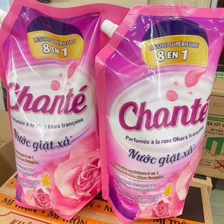 Nước giặt xả Chanté Ohara cao cấp 8 trong 1 - Túi 3,05kg Hương hoa hồng pháp