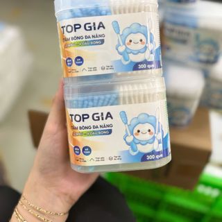 Combo 4 hộp bông ngoáy tai Topgia - đa năng đầu bông mềm mịn tiện lợi moi/hộp 300 que