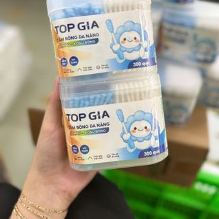 Combo 4 hộp bông ngoáy tai Topgia - đa năng đầu bông mềm mịn tiện lợi moi/hộp 300 que