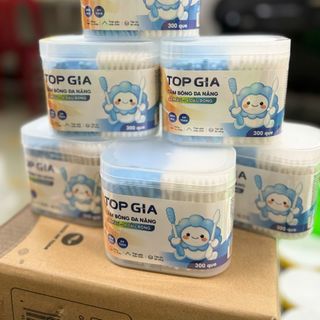 Combo 4 hộp bông ngoáy tai Topgia - đa năng đầu bông mềm mịn tiện lợi moi/hộp 300 que