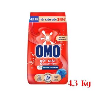 Bột Giặt Omo túi 4,3 kg Thùng 3 túi