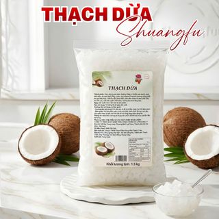 Thạch Dừa Giòn Hạt Lựu ShuangFu - Túi 1.5kg - Ăn liền, topping chè, pha đồ uống