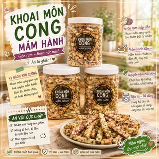 🥔KHOAI MÔN CỌNG SẤY MẮM HÀNH - ĂN VẶT CỰC CUỐN, CÀNG ĂN CÀNG GHIỀN