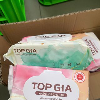 Combo 6 Bịch - Khăn Ướt Top Gia Cao Cấp Ban Mai 80 Tờ Bich Để Bàn Mềm Mại Không Mùi Không Parabens