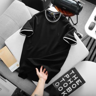 Áo thun logo nghựa nam. Chất vải cotton cá sấu dệt thấm hút mồ hôi.