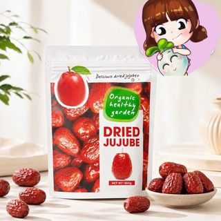 Táo Đỏ Sấy Khô Dried Jujube Organic Healthy Garden - Bịch 500g
