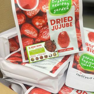 Táo Đỏ Sấy Khô Dried Jujube Organic Healthy Garden - Bịch 500g