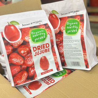 Táo Đỏ Sấy Khô Dried Jujube Organic Healthy Garden - Bịch 500g