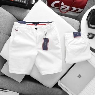 Short TM Hilfiger nam. Chất kaki chính phẩm dày dặn, mịn, co giãn tốt.