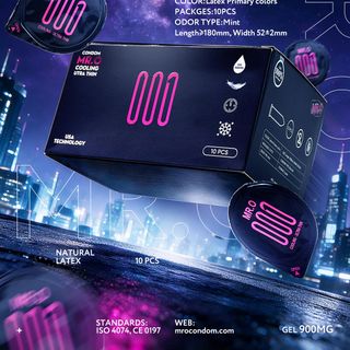 Bao cao su MR.O 0.01 cooling utrathin hộp 10 cái