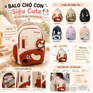 BALO A65405 – Cún Lucky Siêu Đáng Yêu, Hot Trend Kèm Ví Tròn Cực Xinh