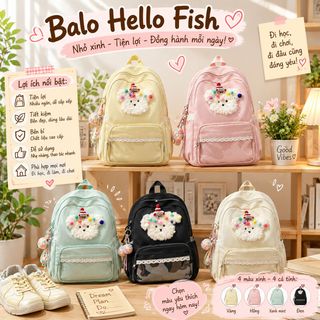 BALO A5520 CAO CẤP – BALO CÚN BÔNG DỄ THƯƠNG, SIÊU HOT CHO HỌC SINH & SINH VIÊN