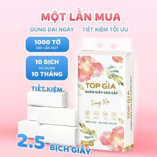 Khăn Giấy Rút Khô Top Gia Sương Mai Bịch 1000 tờ Full VAT