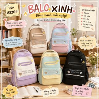 BALO A8820 – HAPPY TIME PHỐI PASTEL SIÊU XINH, MANG LÀ YÊU NGAY