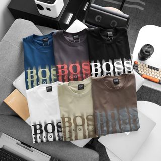 Mẫu áo thun BOSS nam.  Logo in phồng.