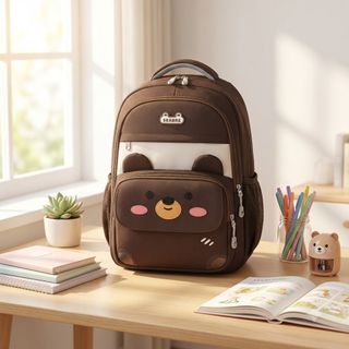 🧸 BALO GẤU MÁ HỒNG LS37 – DỄ THƯƠNG, NGĂN RỘNG, CHỐNG NƯỚC NHẸ