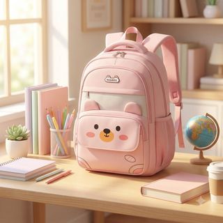 🧸 BALO GẤU MÁ HỒNG LS37 – DỄ THƯƠNG, NGĂN RỘNG, CHỐNG NƯỚC NHẸ