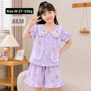 BỘ ĐÙI ĐŨI ĐÍNH CHARM XINH CHO BÉ GÁI (8838)