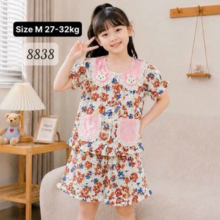 BỘ ĐÙI ĐŨI ĐÍNH CHARM XINH CHO BÉ GÁI (8838)