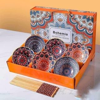 BỘ 6 CHÉN ĐŨA THỔ CẨM (T20)