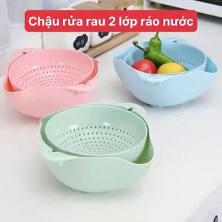 Chậu rửa rau 2 lớp ráo nước (THÙNG 60C)