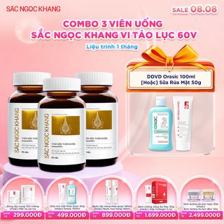 COMBO 03 Viên Uống Sắc Ngọc Khang Vi Tảo Lục [60 (Liệu trình 1 tháng) KÈM QUÀ TẶNG