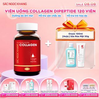 Viên Uống Collagen Dipeptide Sắc Ngọc Khang [Hộp 120 Viên] KÈM QUÀ TẶNG
